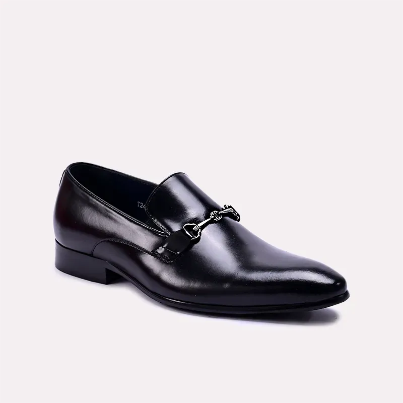 Stylish Design Roderick Black Narrow Toe Formal Loafers 0111065