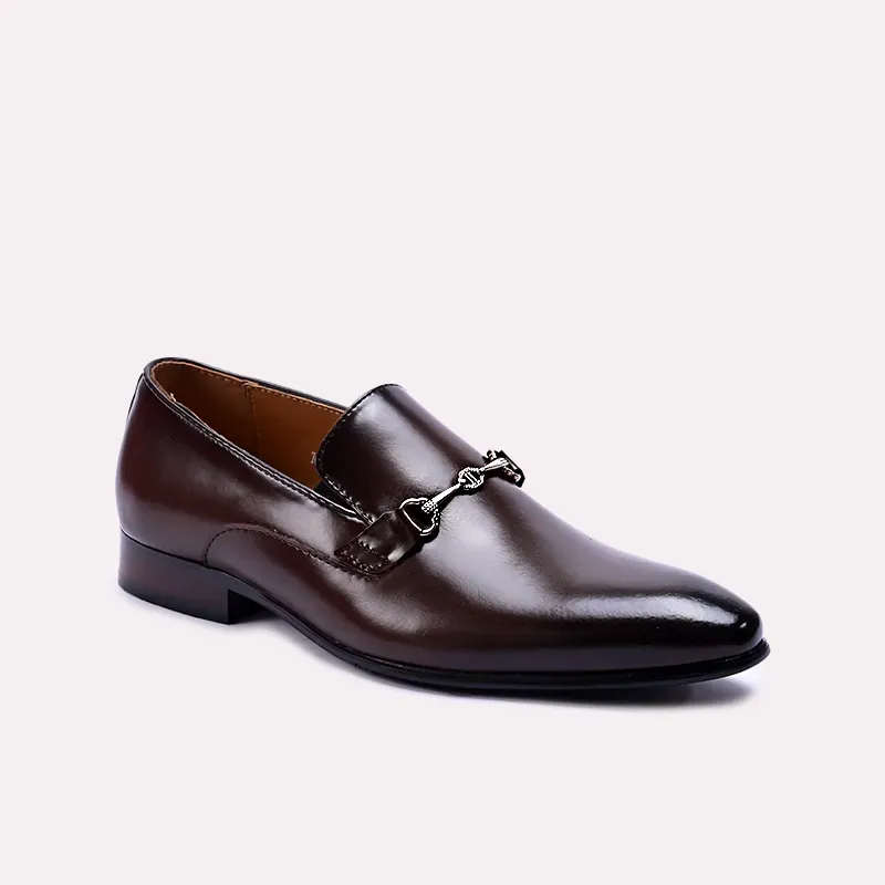 Roderick Dark Brown Narrow Toe Formal Loafers 0111065 Clean Edges