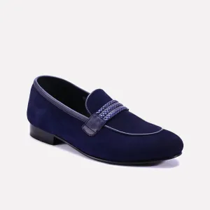 Rogue Blue Formal Velvet Loafers 0111289 Guest Ready