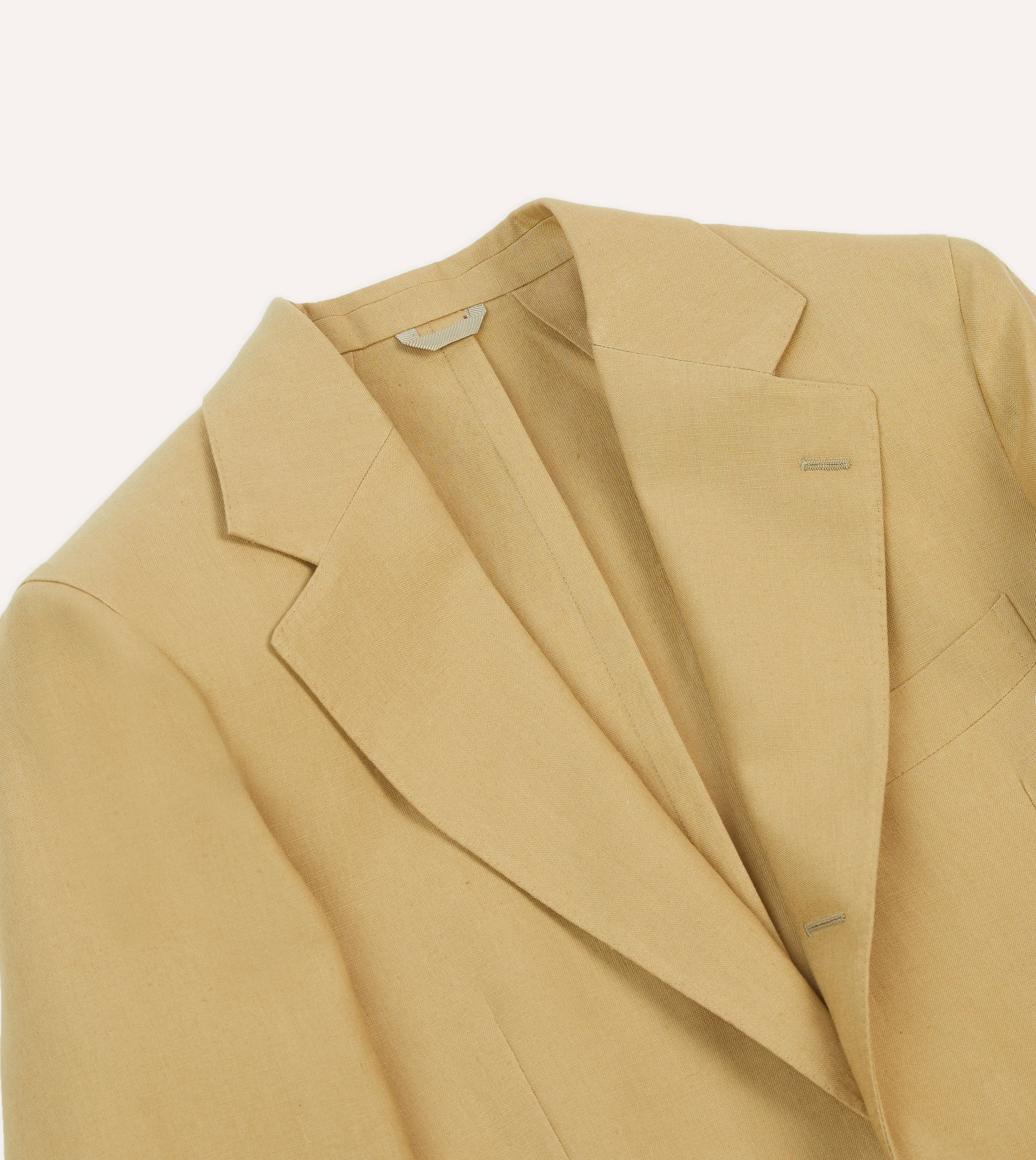 Sand Irish Linen Tailored Jacket Winter Layering Piece