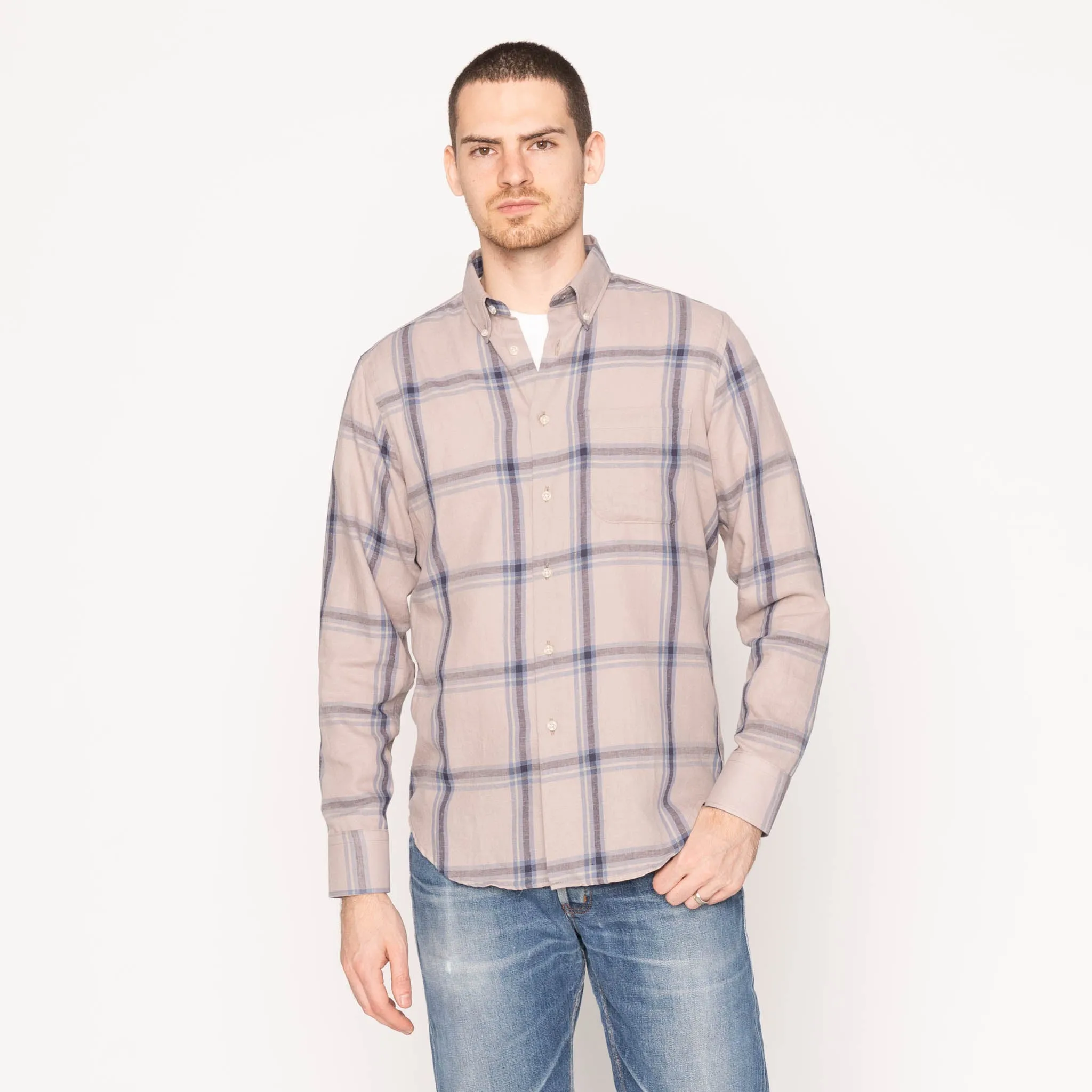 Easy Shirt - Hemp Blend Check - Sand High-Quality Material Light Wear