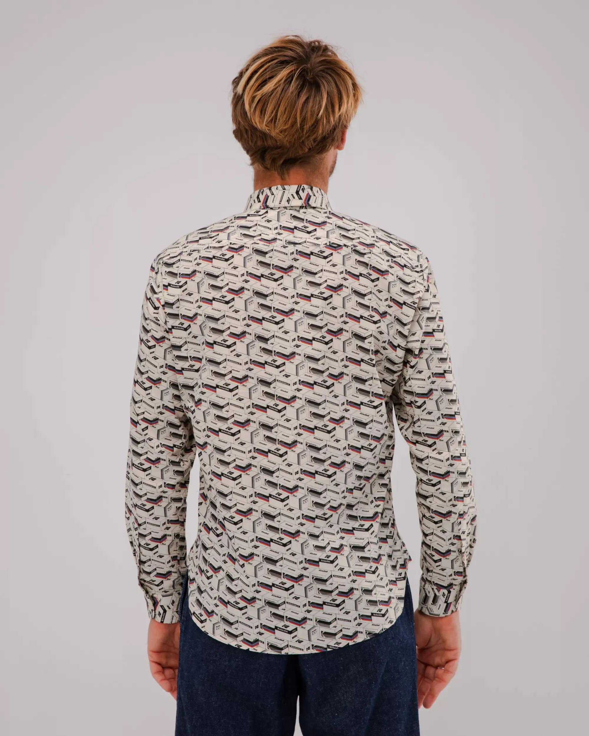 Kodak Film Shirt Ecru Non Iron Fabric Midweight Textile