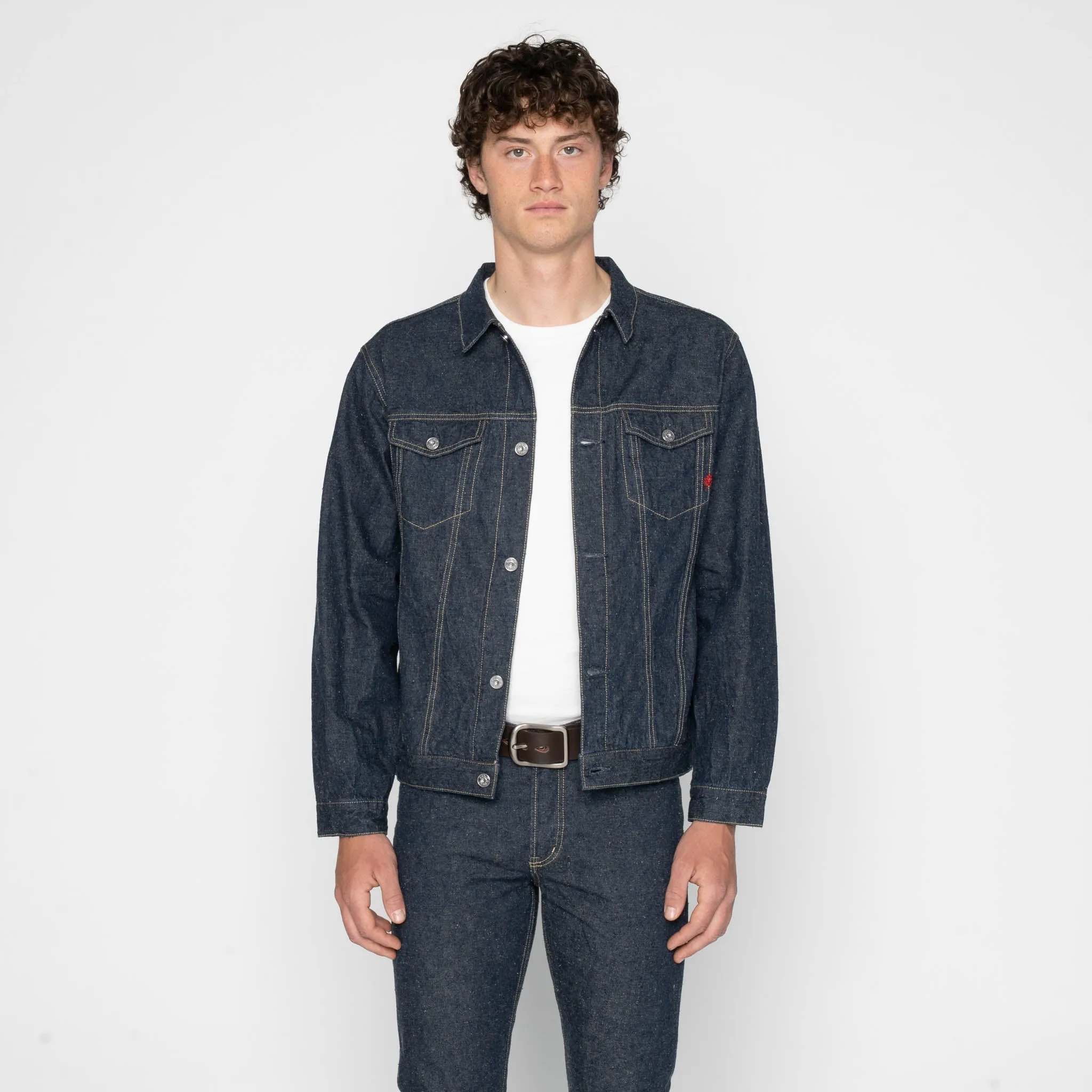 Low Profile Insulation Wind Resistant Fabric Denim Jacket - MIJ14 - Haru Kaze Selvedge