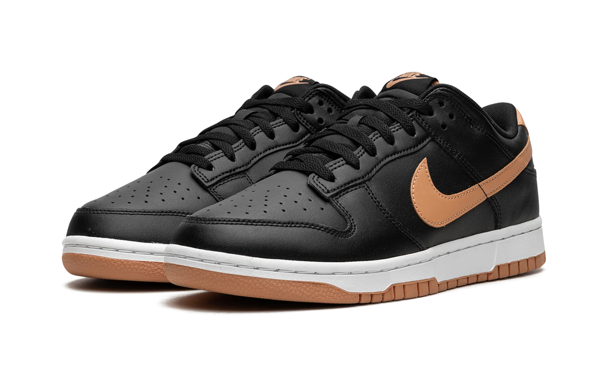 Comfort Lacing Comfortable Straps Dunk Low "Black / Amber Brown"