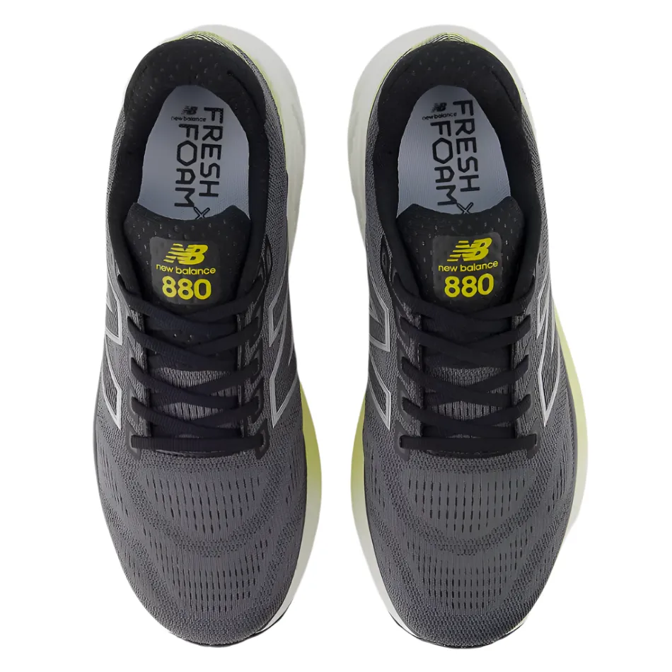 New Balance Men's 880 V15 Running Shoes in Black/Winter Grass/Castlerock AW25 running in the heat shoes