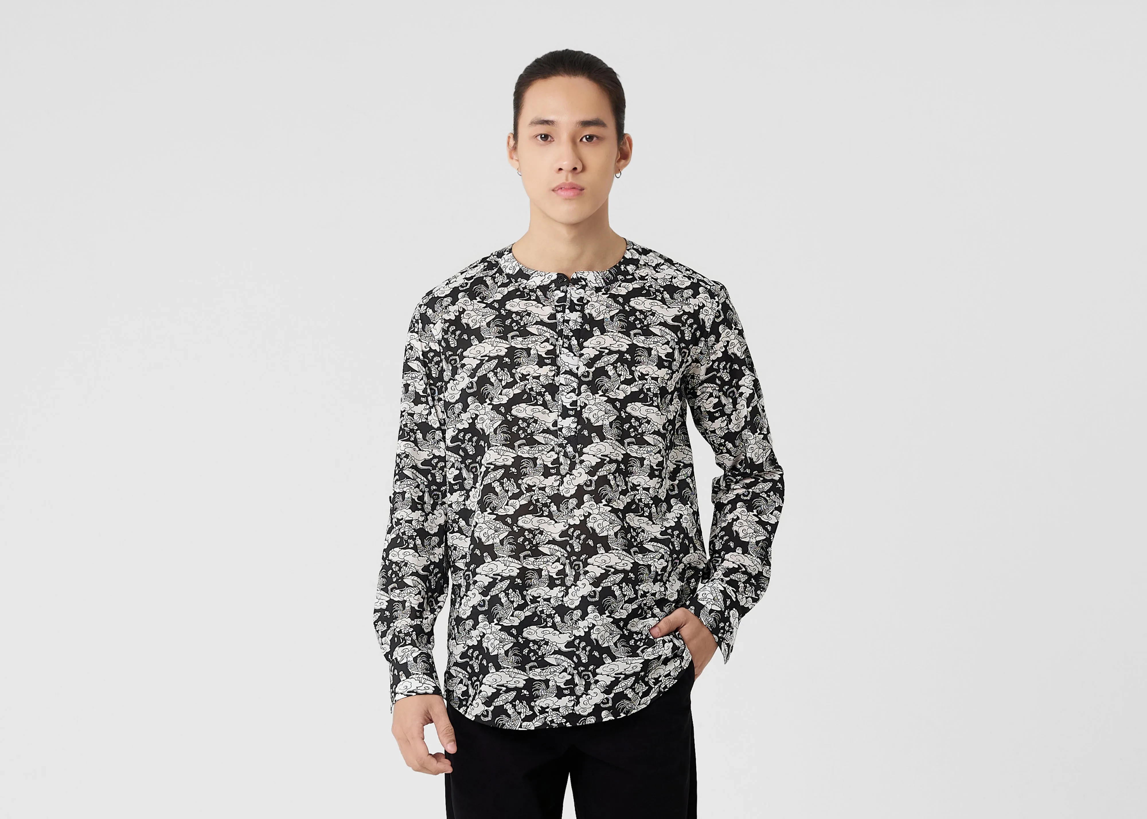 Thermoregulating Fabric SAGITTA - BLACK ROOSTER