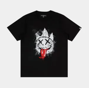 Cozy Hug Saints and Sinners Mens Short Sleeve Shirt (Black/Red)