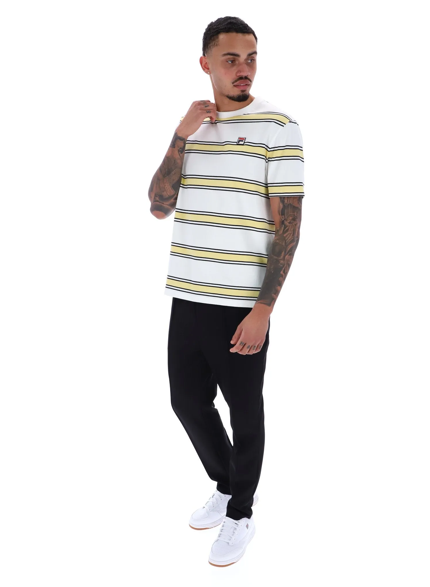 Sanders Yarn Dye Stripe T-Shirt loose but not baggy