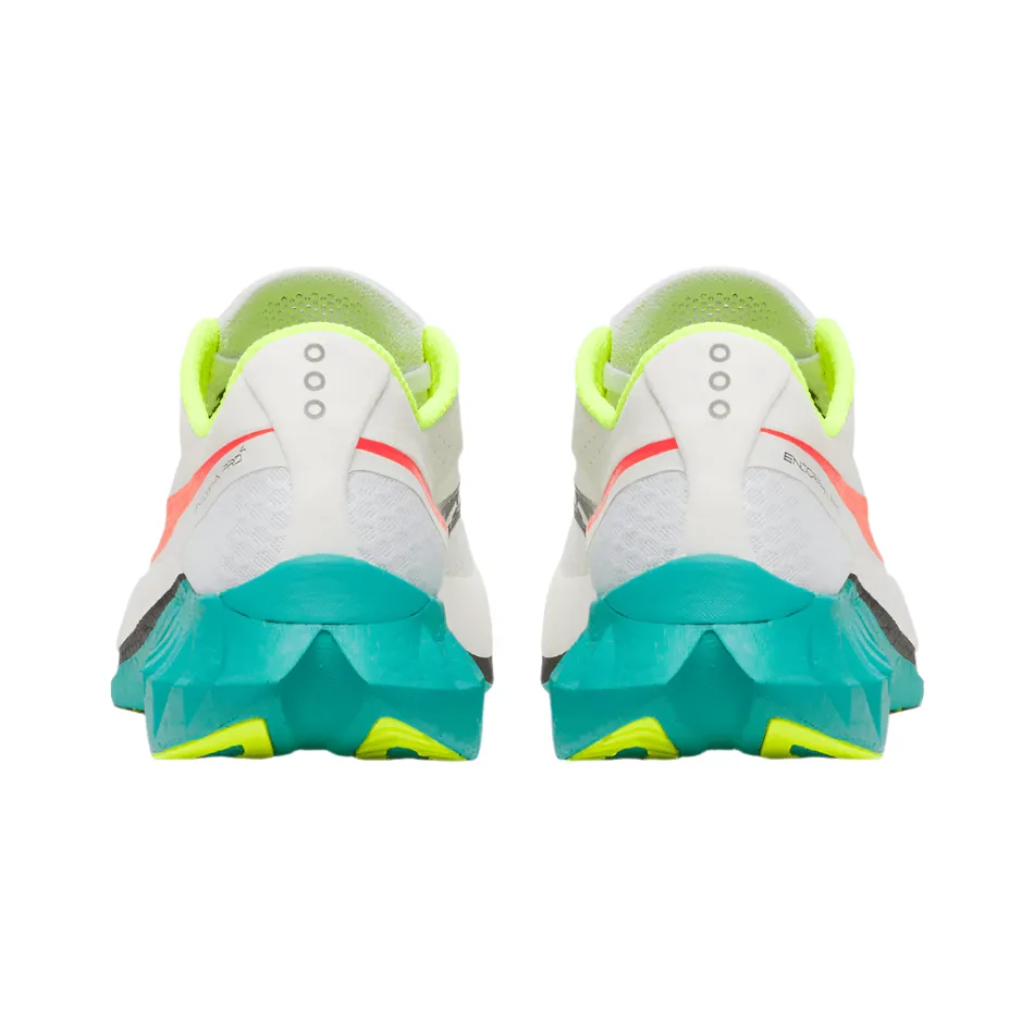 adjustable fit shoes Saucony Men's Endorphin Pro 4 Running Shoes in White/Mutant AW25