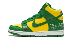 Stretchable SB Dunk High "Supreme - By Any Means - Green/Yellow"