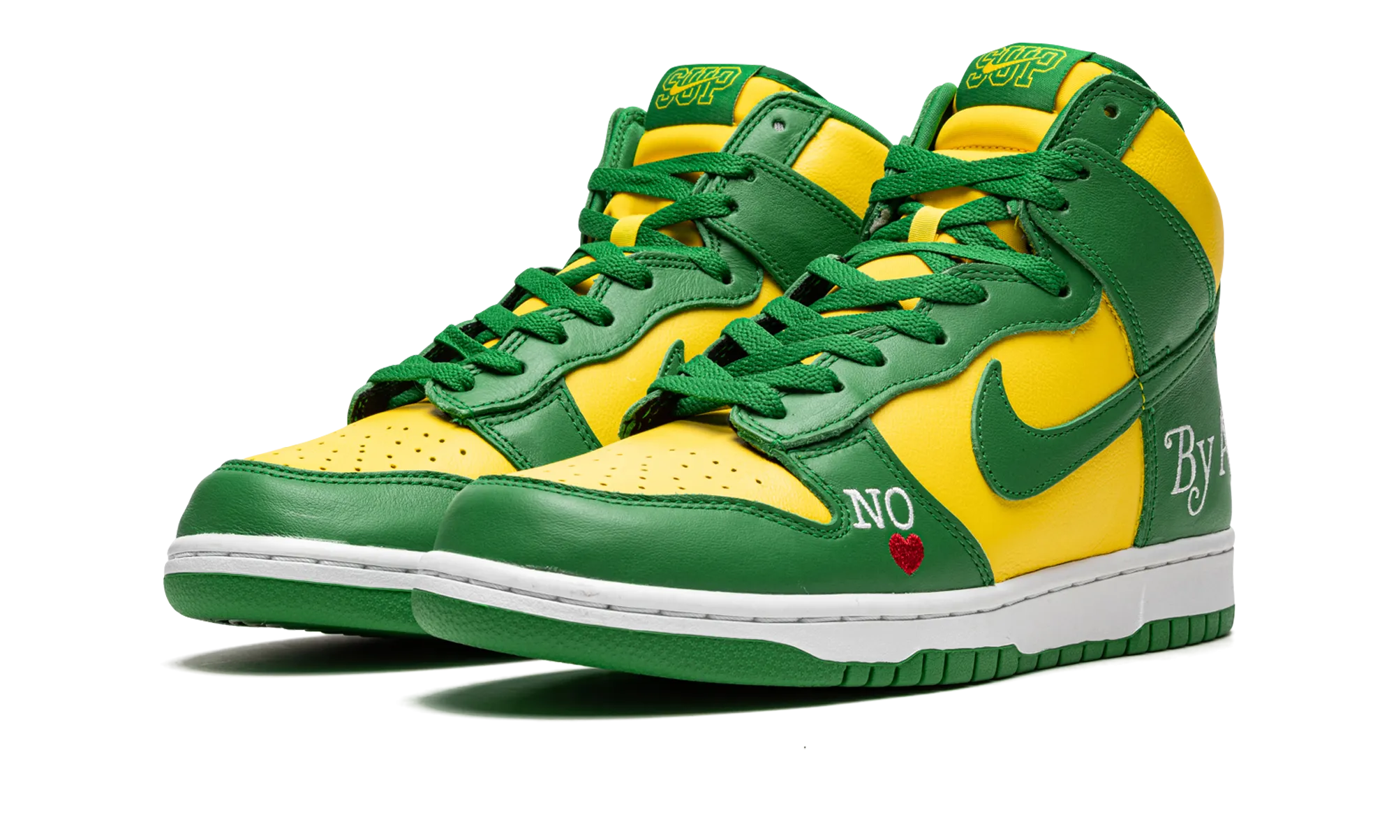 SB Dunk High "Supreme - By Any Means - Green/Yellow" Snug Fit Performance Lightweight Fit
