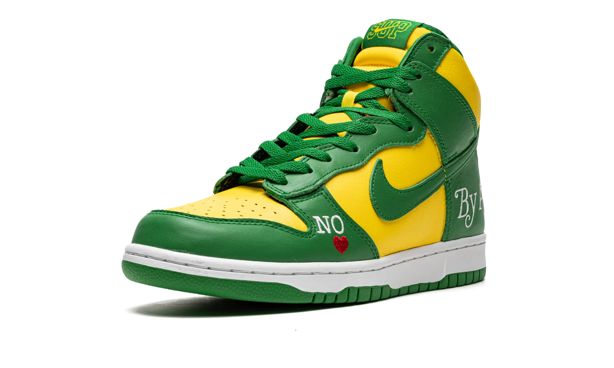 SB Dunk High "Supreme - By Any Means - Green/Yellow" Urban Look
