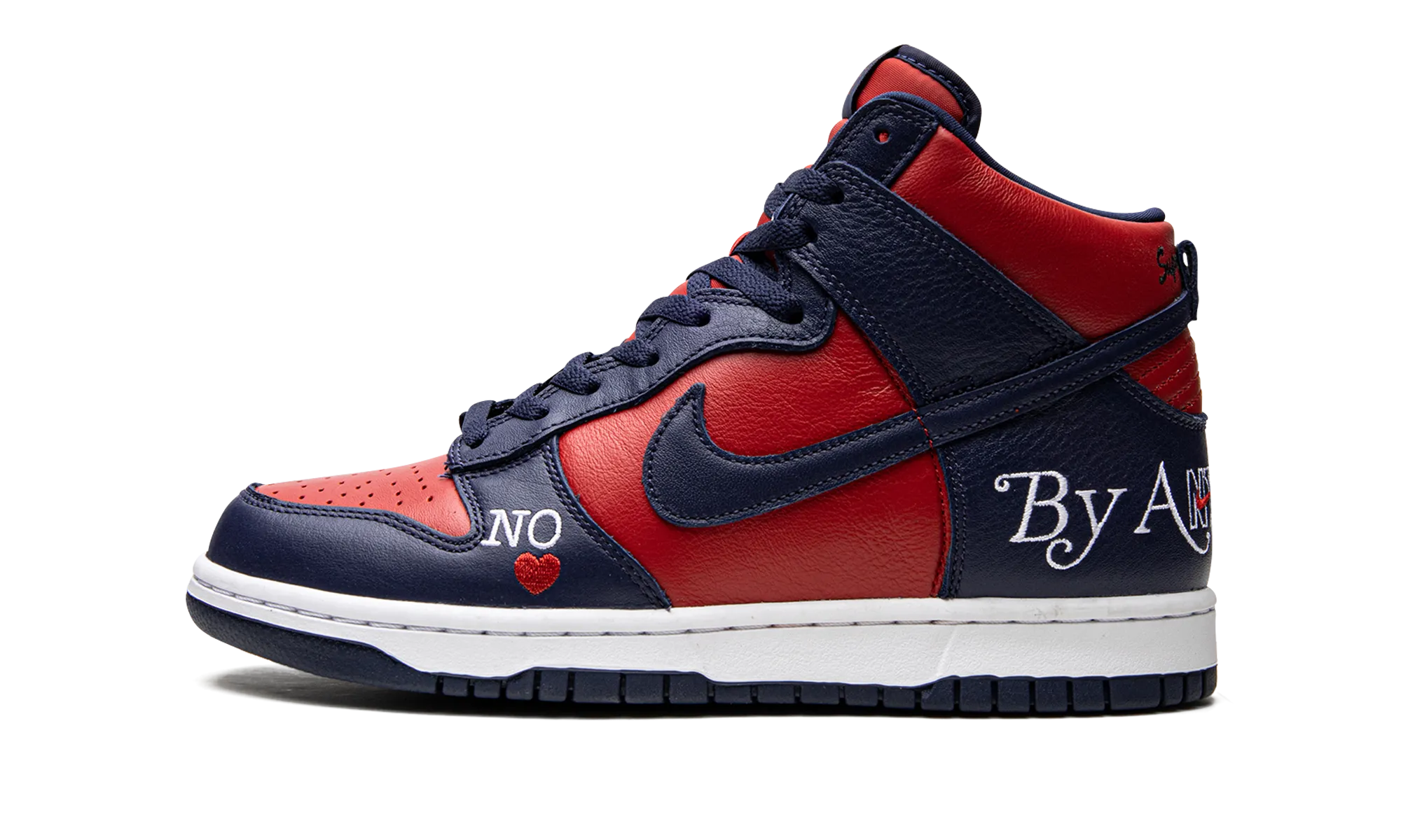 Full Contact SB Dunk High "Supreme - By Any Means - Navy/Red"