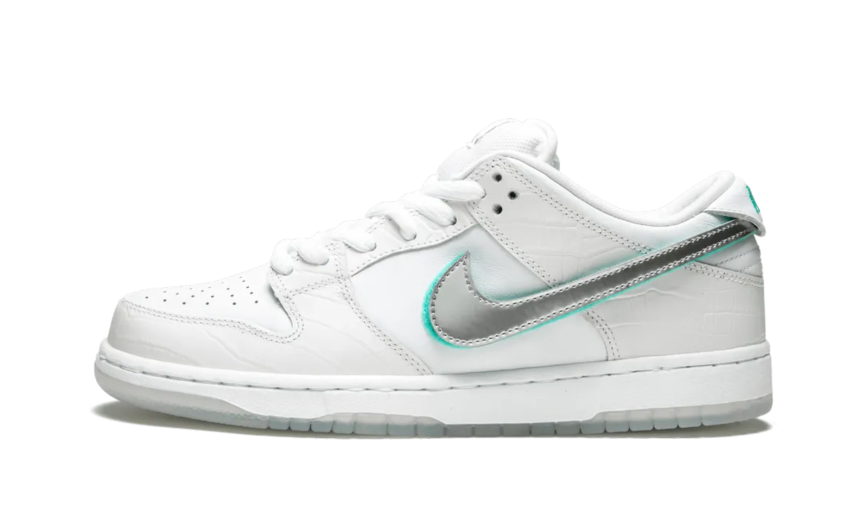 SB Dunk Low Pro OG QS "Diamond Supply White" Reinforced toe Reinforced Seams