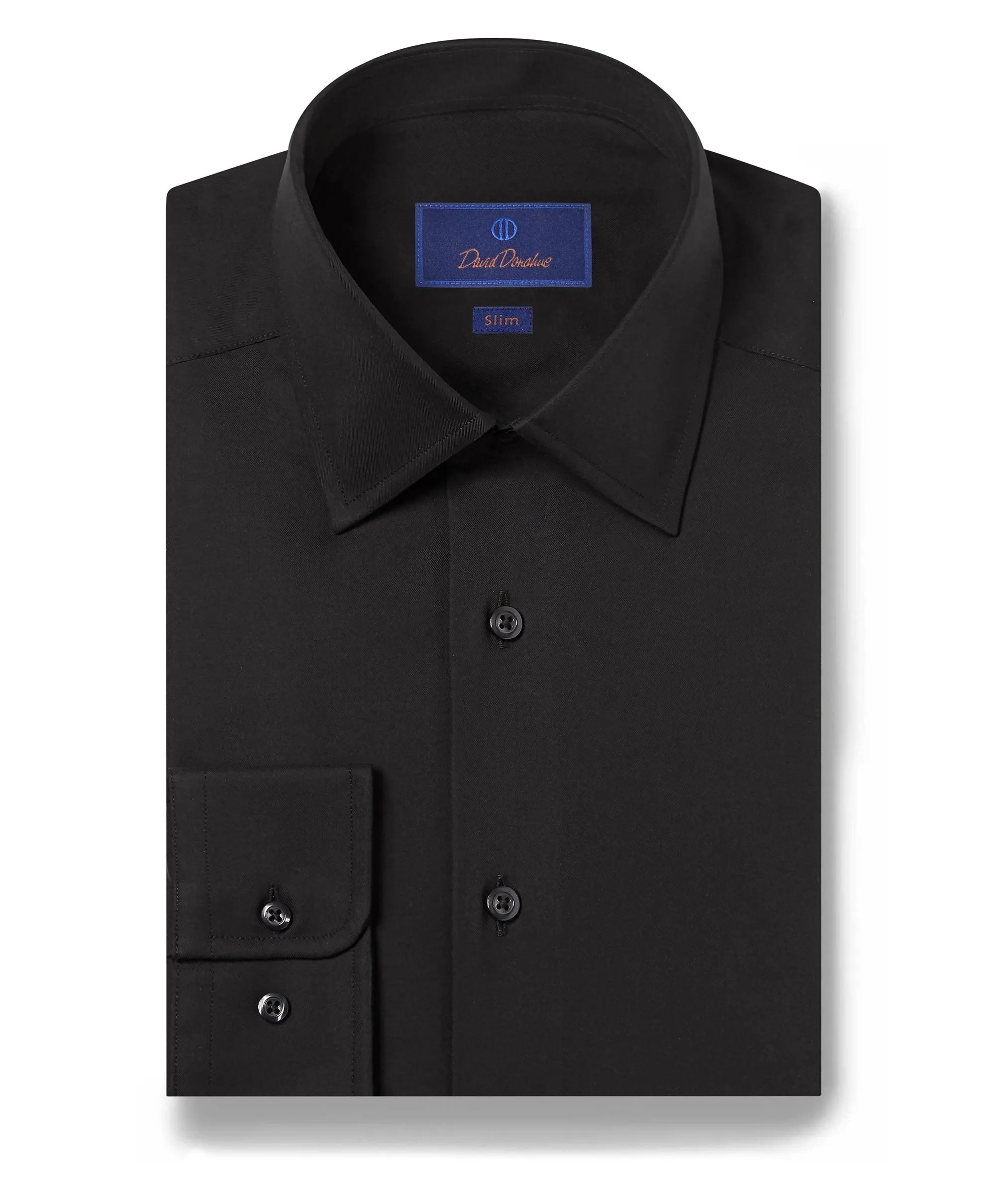 SBCSP4130002 | Black Super Fine Twill Dress Shirt Chic Layer
