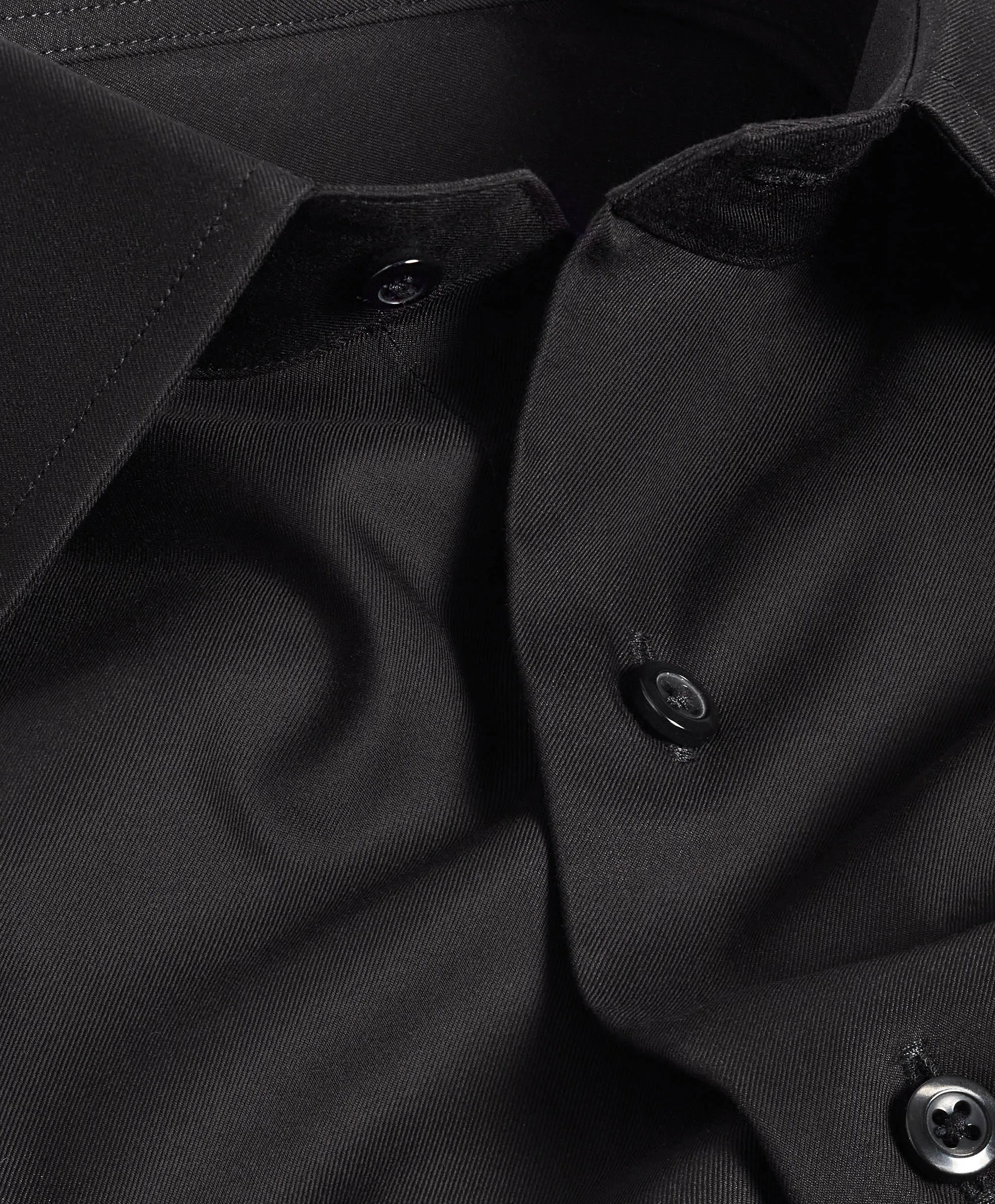 SBCSP4130002 | Black Super Fine Twill Dress Shirt Neutral Shade gender-neutral