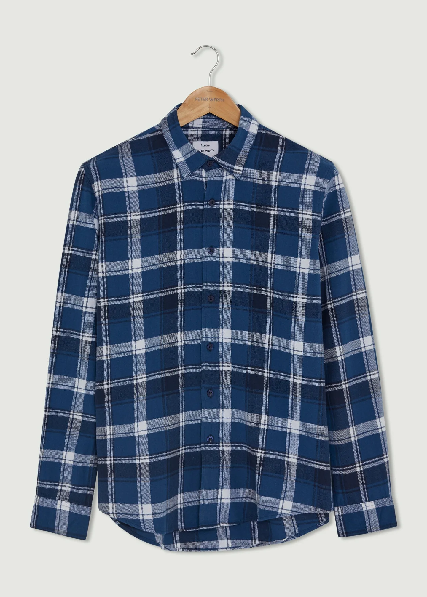 Stylish Fashion Elderton Long Sleeve Shirt - Blue/White