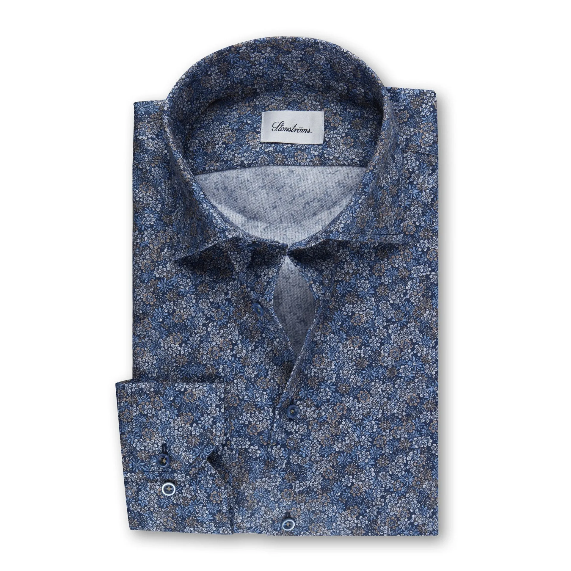 Stylish Detail ID50298-Stenstroms Blue Flower Pattern Shirt