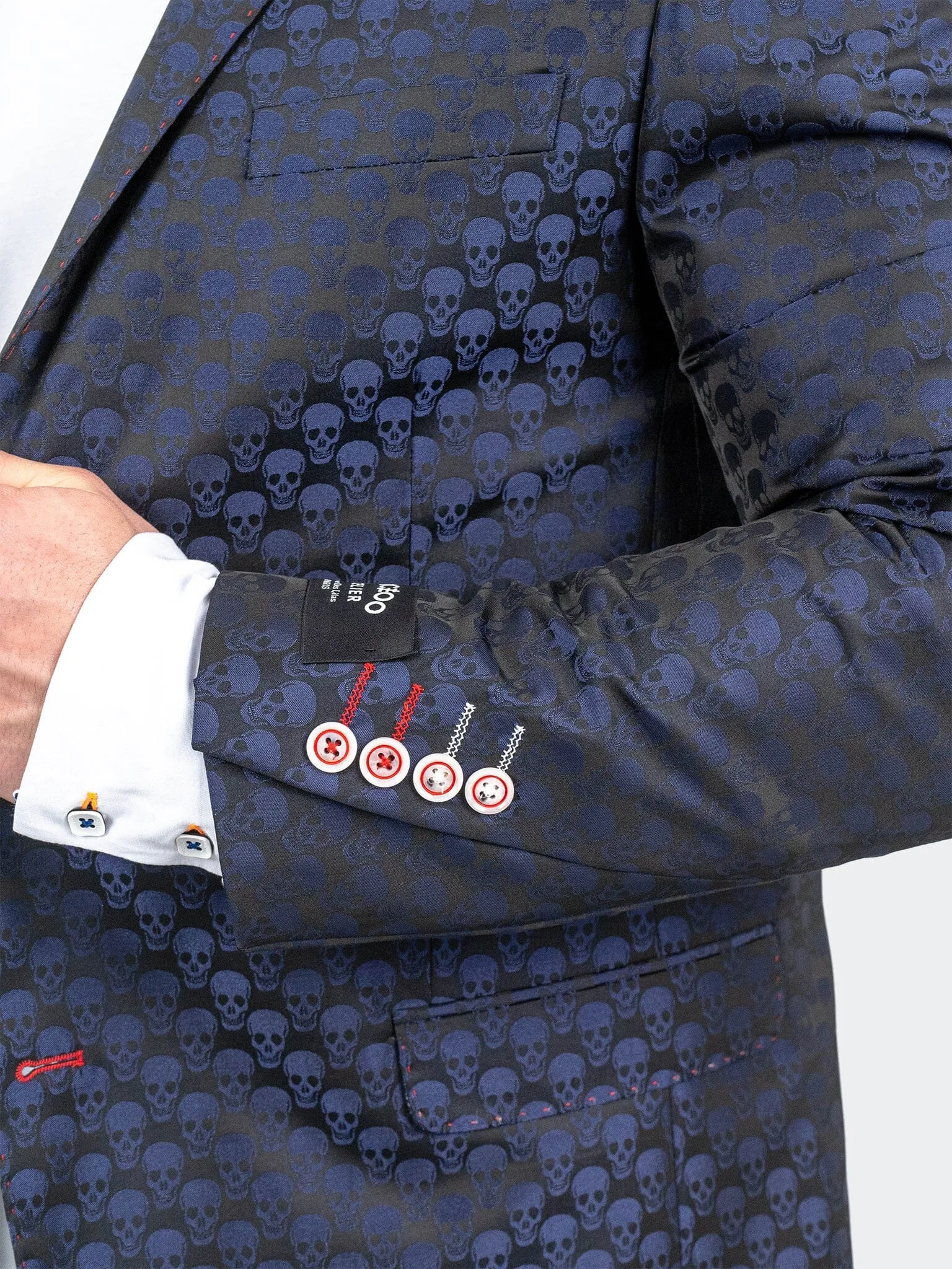 Strong Zip Clean Outer Blazer Socrate Evo SkullPurple Black