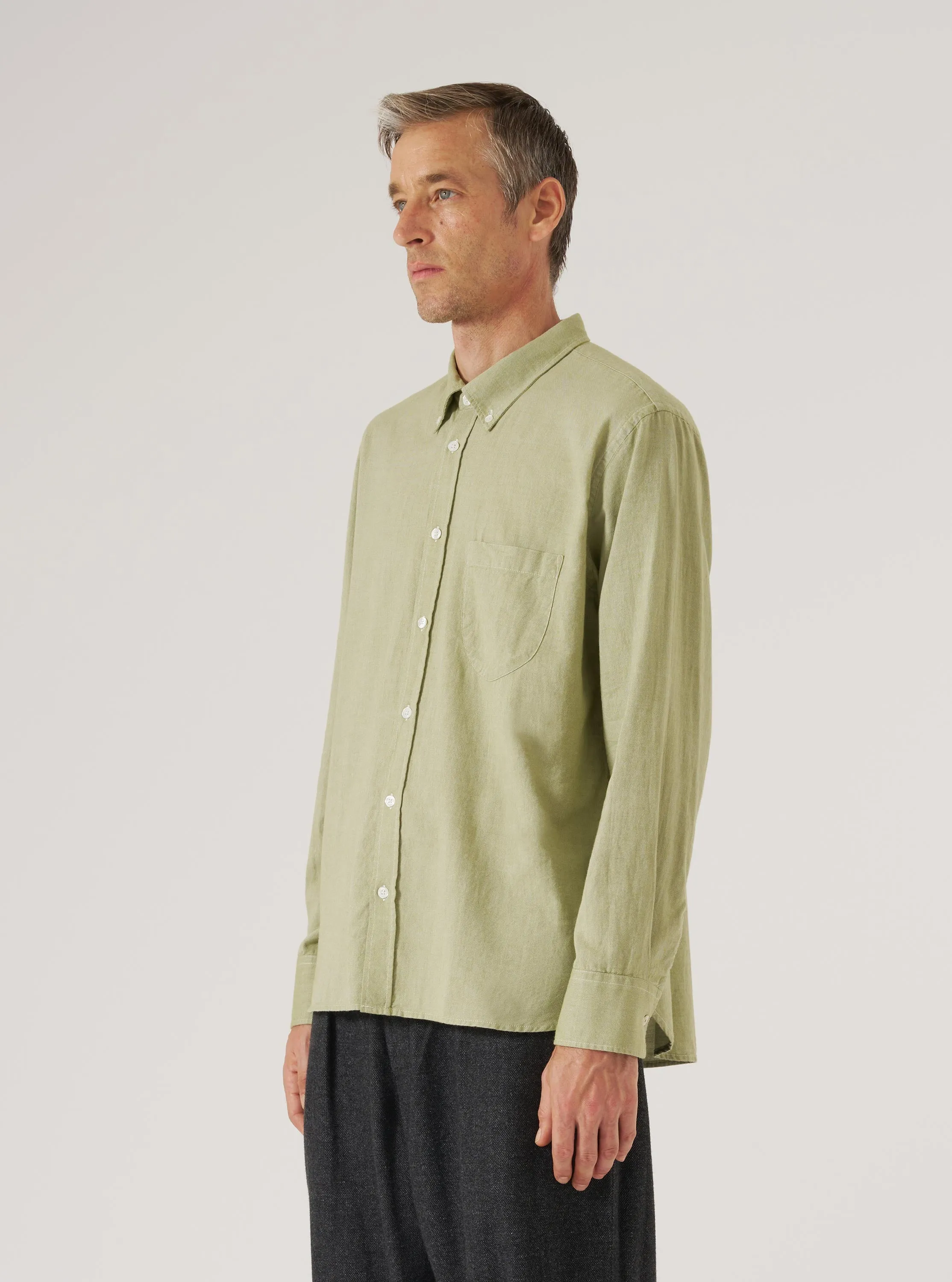 Sustainable fashion Green Neptune Cotton Lazy Day Shirt