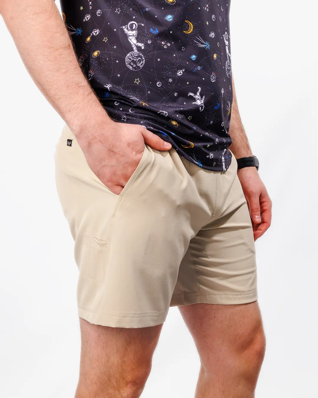 Stay Flexible Comfort Waist Scramble Men's Short - Oat