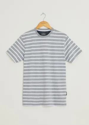 HighCollar Style UVProtectionCloth Gibson T-Shirt - Grey Marl/White
