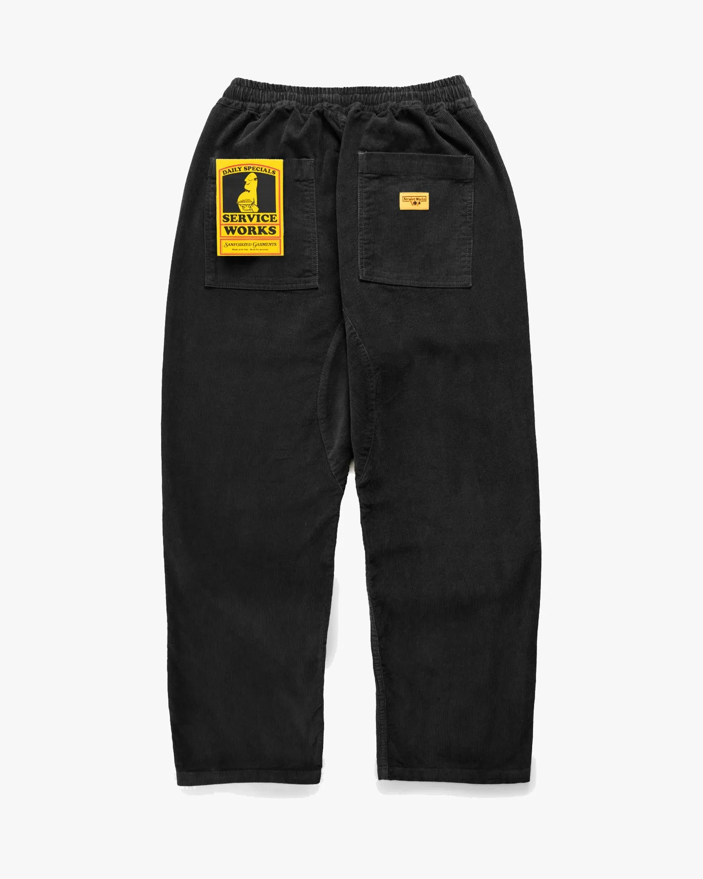 Service Works Corduroy Chef Pant - Black Neutral Smooth Stretch Recovery