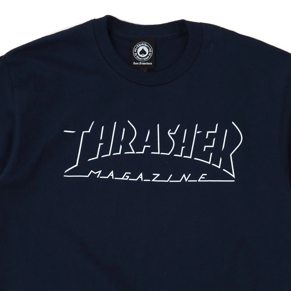 Shadow Mag Logo T-Shirt (Navy) Roomy Waistband Minimal Comfort Style