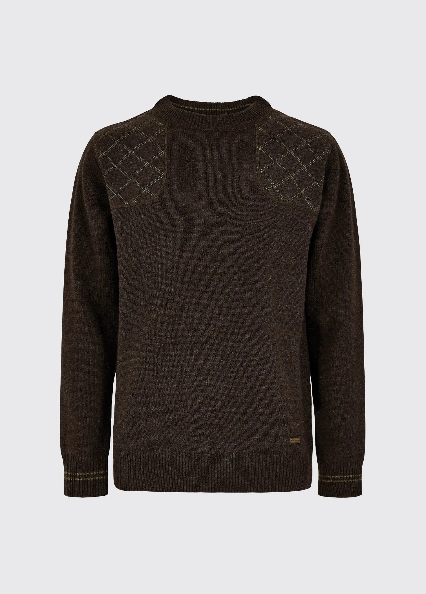 Reinforced Edges Clarinbridge Men's Crew Neck Sweater - Mahogany