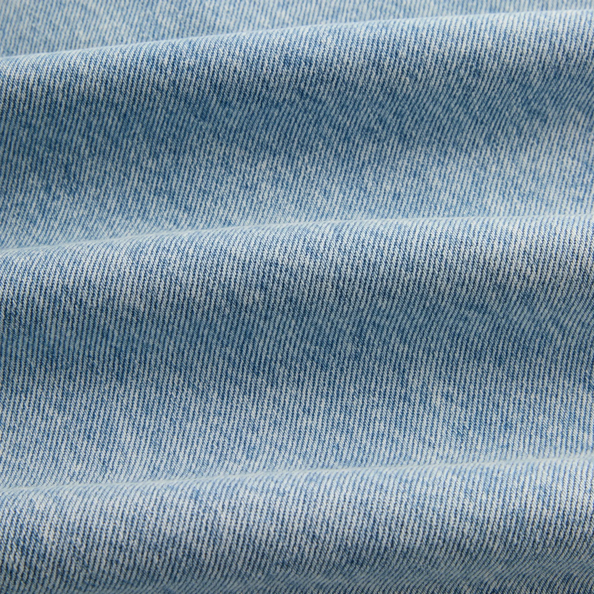 Kith Denim Paterson Pullover Shirt - Bailey Wash WeatherproofZipper Effortless Travel Wear