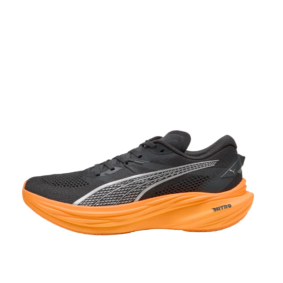 PUMA Men's Deviate NITRO 3 Running Shoes in Dusky Gray/Heat Fire AW25 Torsional Control