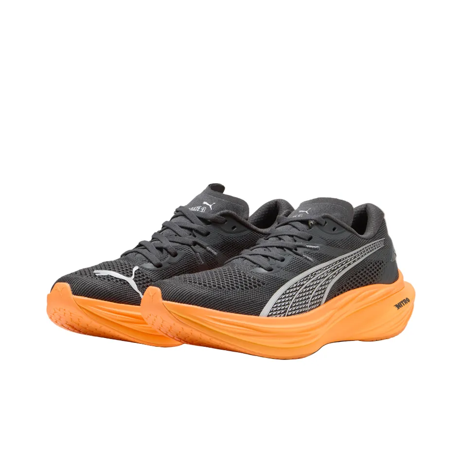 Long Wear Comfort PUMA Men's Deviate NITRO 3 Running Shoes in Dusky Gray/Heat Fire AW25