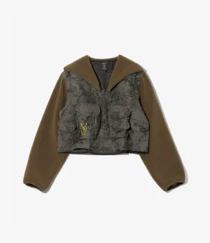 Waterproof Design Buttery Soft Handfeel Short Tenkara Fleece Sleeve Jacket ?C Grey