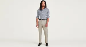 Soft Material Minimal Stretch Fit Signature Iron Free Khakis, Creased, Slim Fit with Stain Defender?