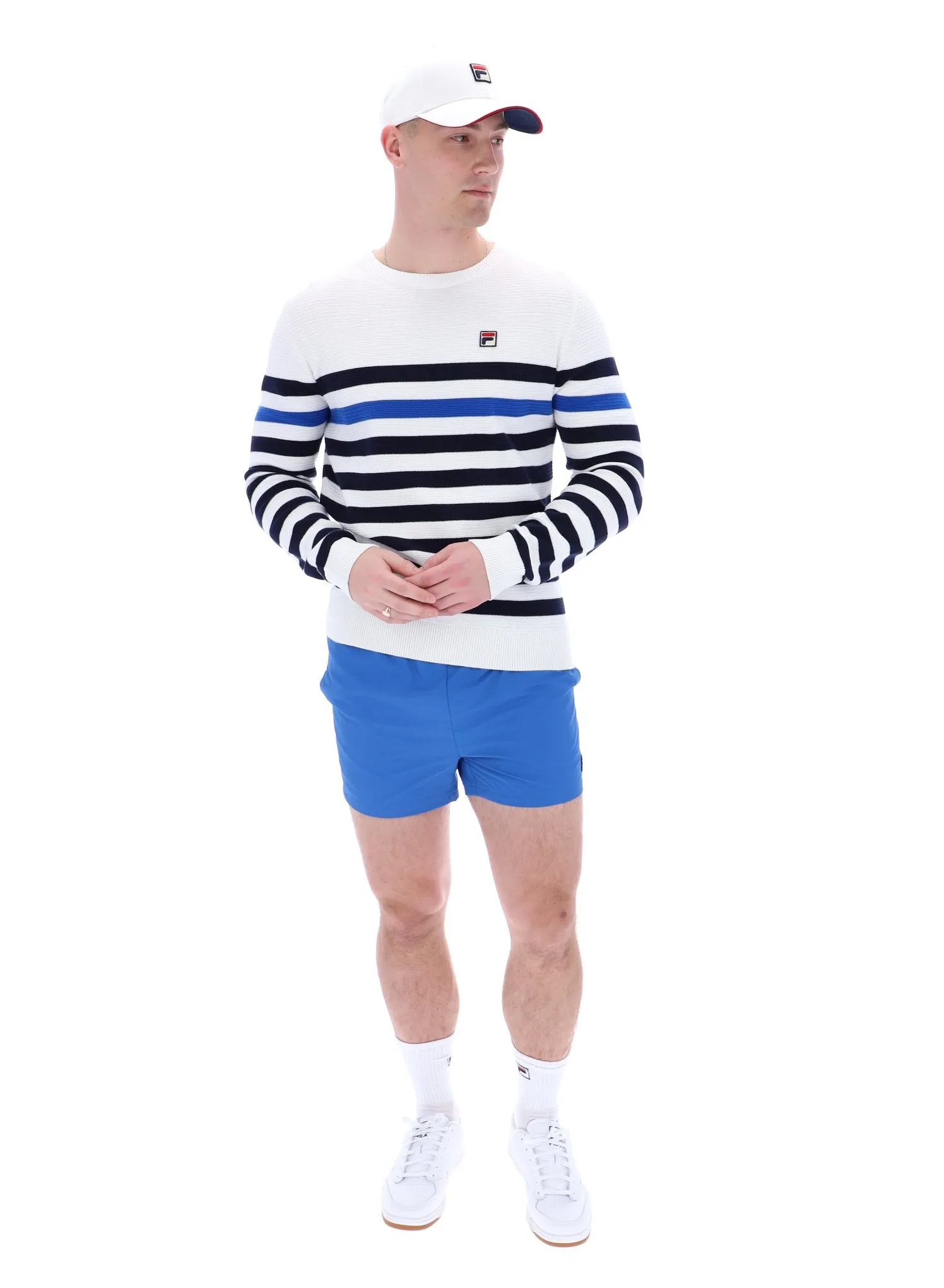 Rakulan Crochet Knitted Sweatshirt Contrast Stitching Classic Layering