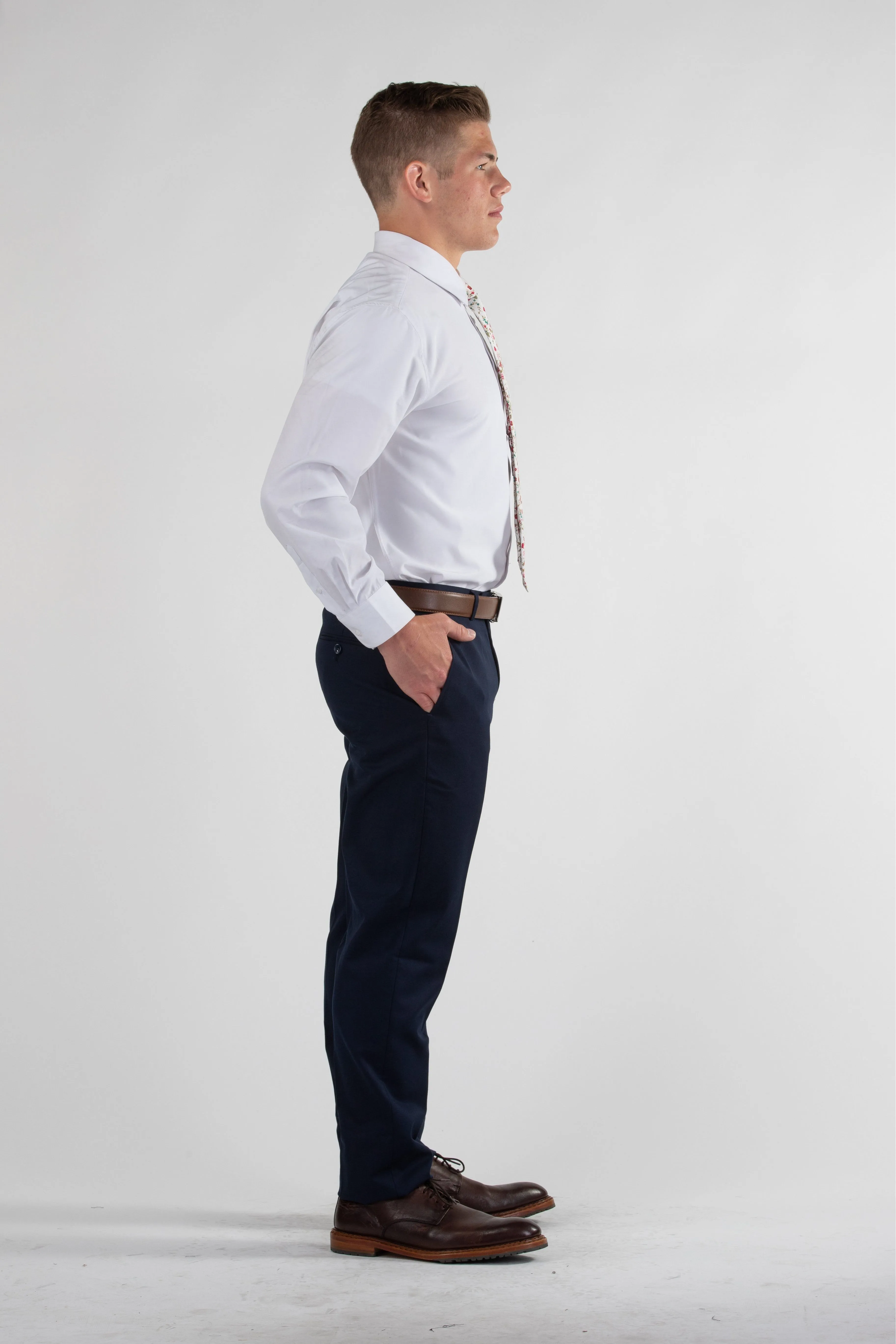 Signature Suit Pant Slim Fit / Navy Layered Panel Design WaterRepellent