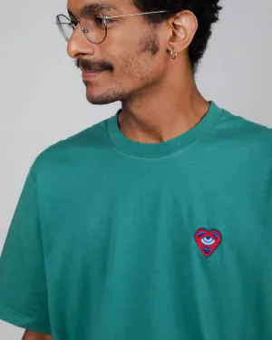 Asis Percales Heart T-Shirt Green Fashionable Fit