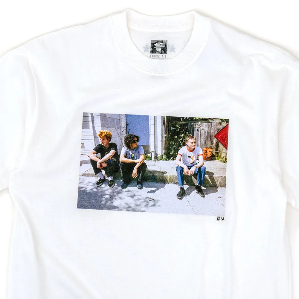 Skate Curb S/S T-Shirt by Atiba Jefferson (White) VBU Scoop neck