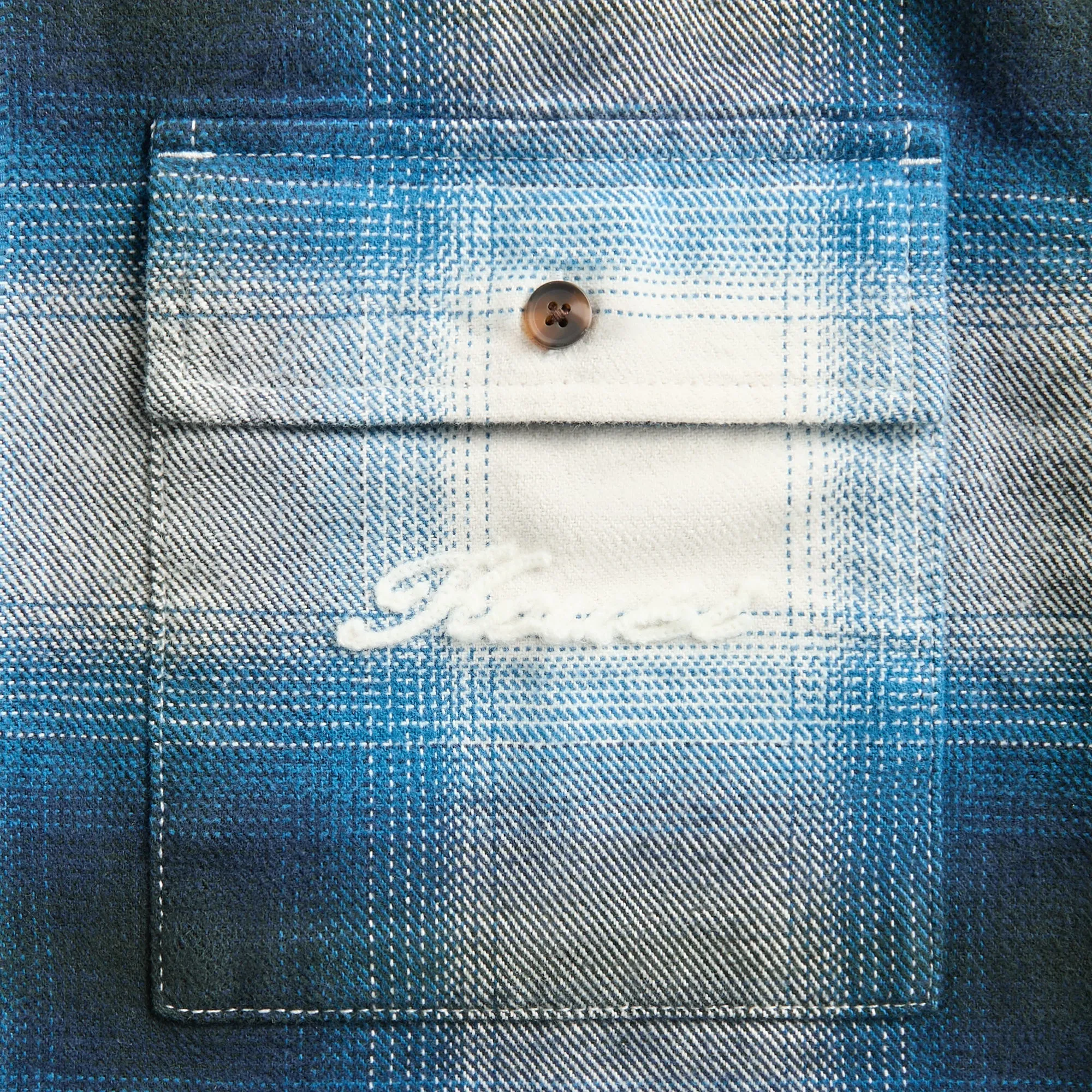 No Collar Snap Closures Ksubi Rosebowl Long Sleeve Shirt - Salted Blue