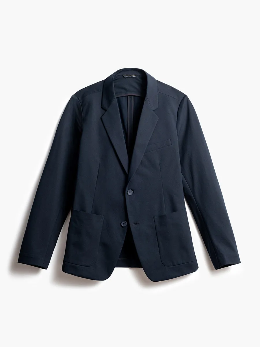 Men's Kinetic Blazer - Navy Solid Advanced Wickability System Comfortable Urban Piece