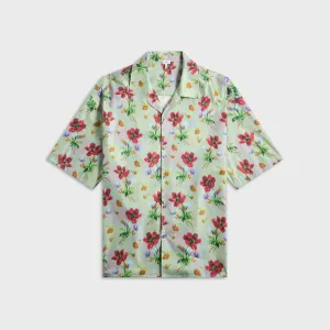 Rugged Style All Season Performance Weave Loewe Short Sleeve Shirt - Green / Red