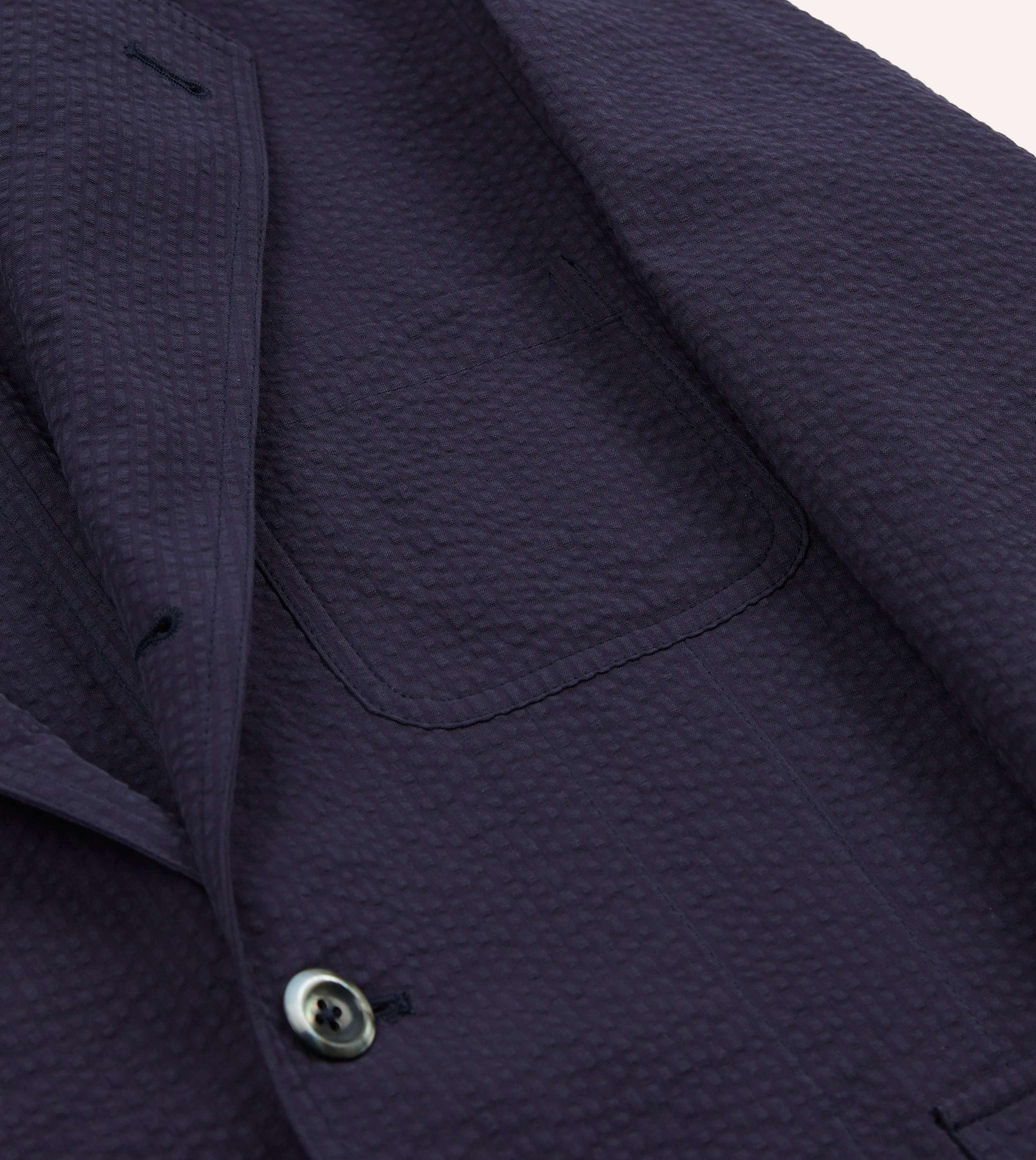Thermal Regulating Hoodie Navy Seersucker Games Blazer Mk. I