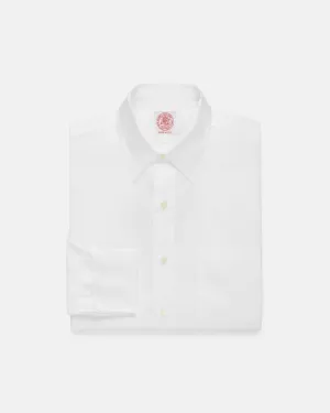 Classic Wardrobe Made-in-USA Broadcloth Point Collar French Cuff Dress Shirt - Classic Fit