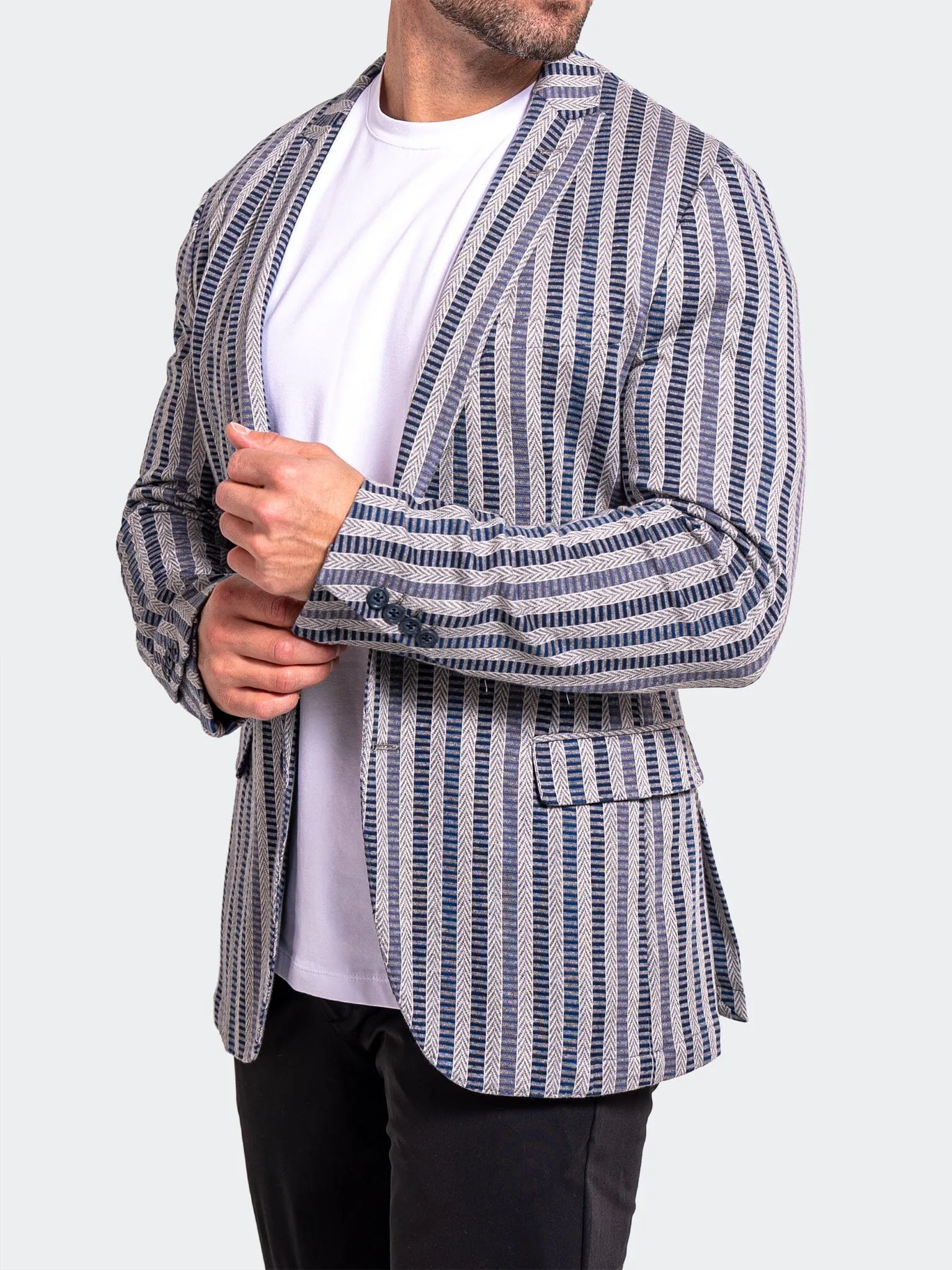 Durable Double Stitching AntiStatic Lining Blazer Ascension0123 Grey