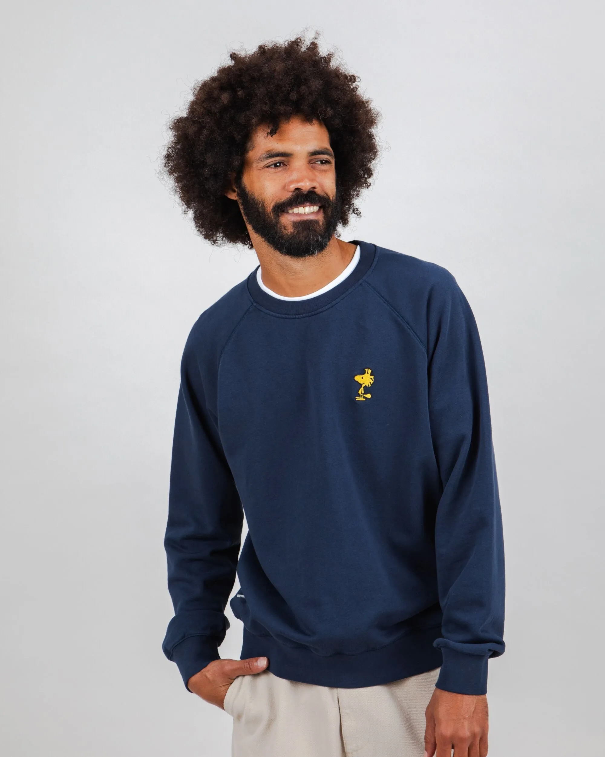 hat accents Comfortable Wear Peanuts Woodstock Sweatshirt Navy