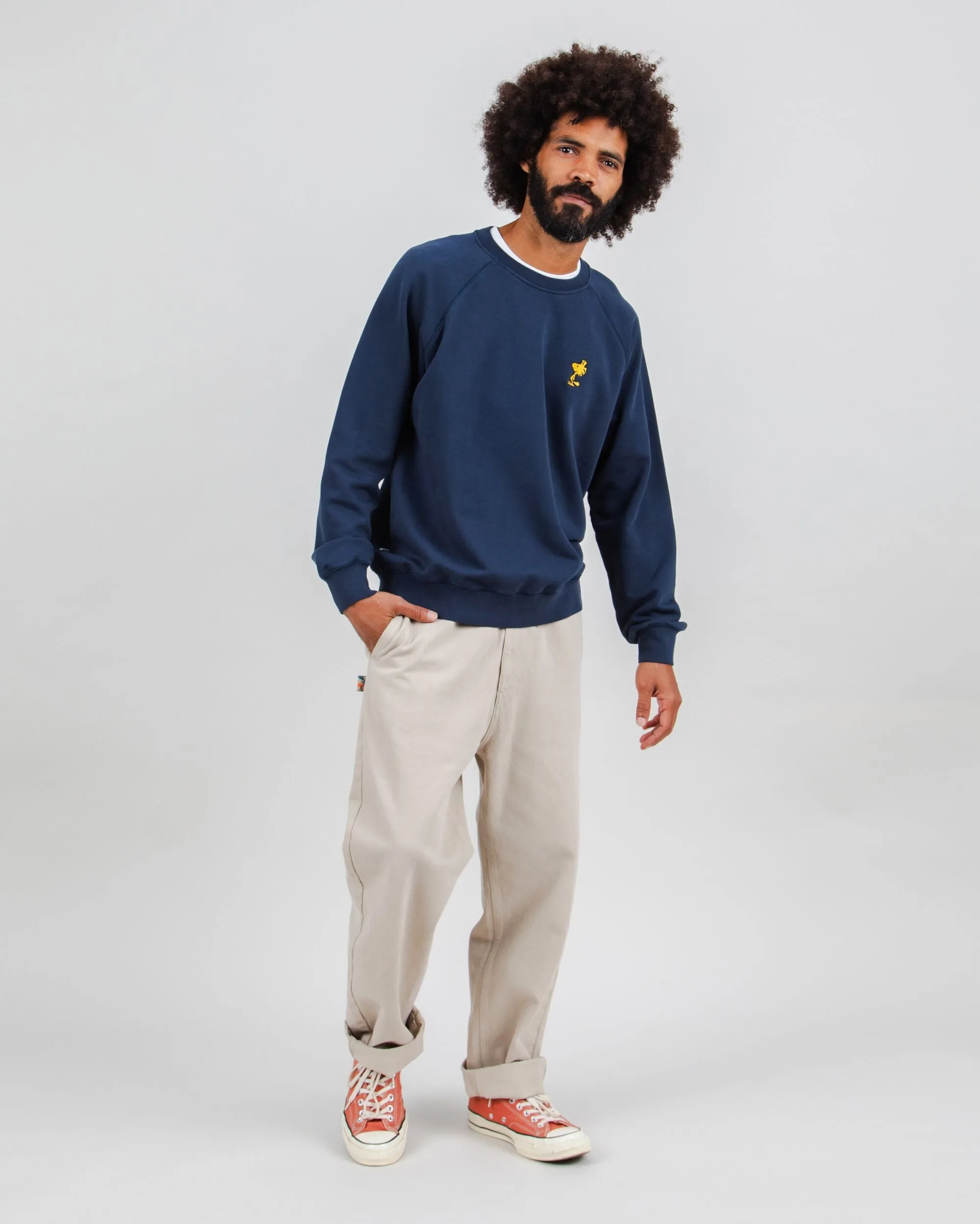 Peanuts Woodstock Sweatshirt Navy Bright Colors