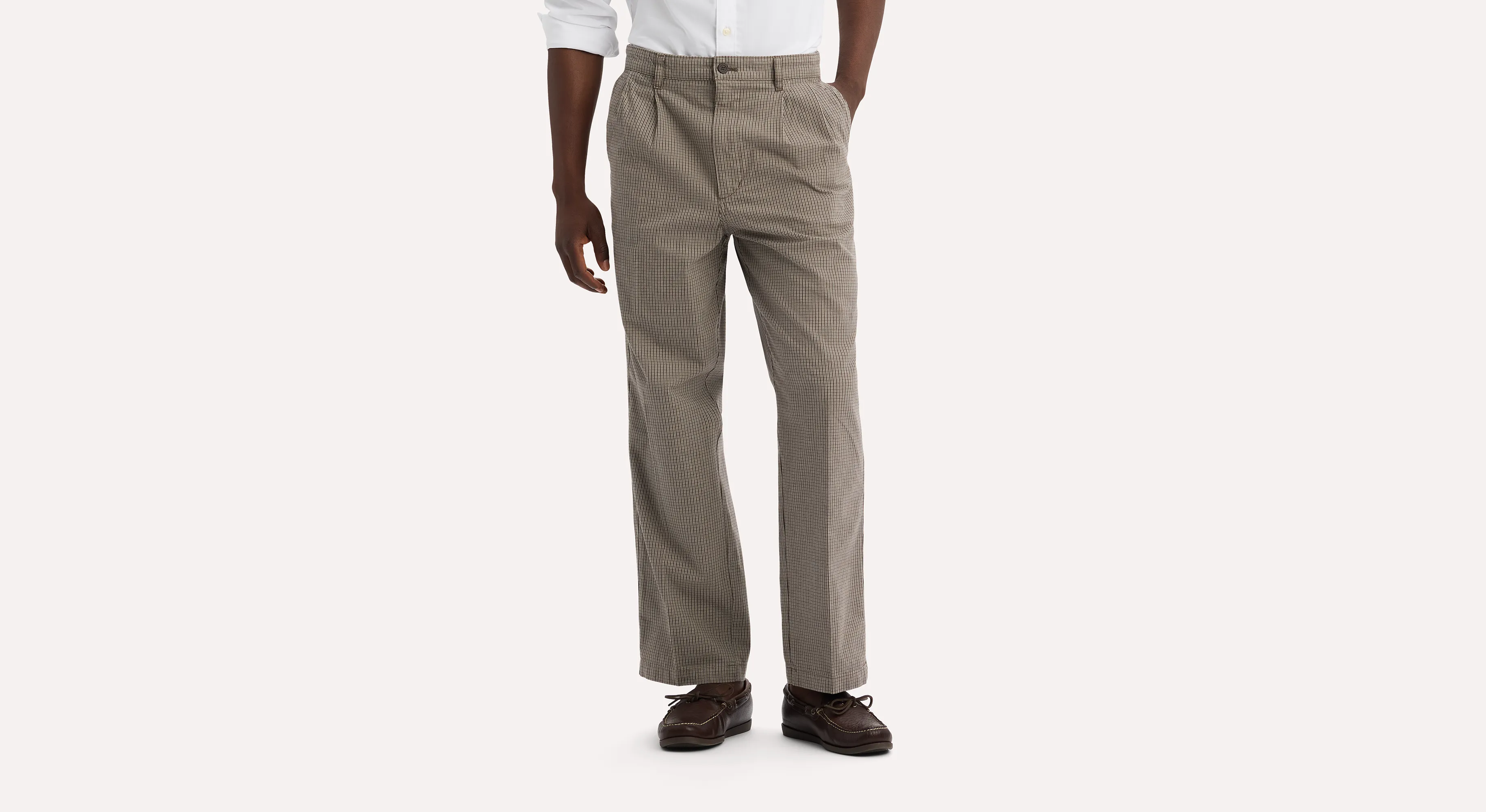 Abrasion Resistant Panels FlexibleKnees Eighty-Six Original Pleated Chinos, Loose Fit