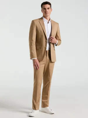 Slim Fit Solid Cotton Blend Suit Pant relaxed shape Heat Control