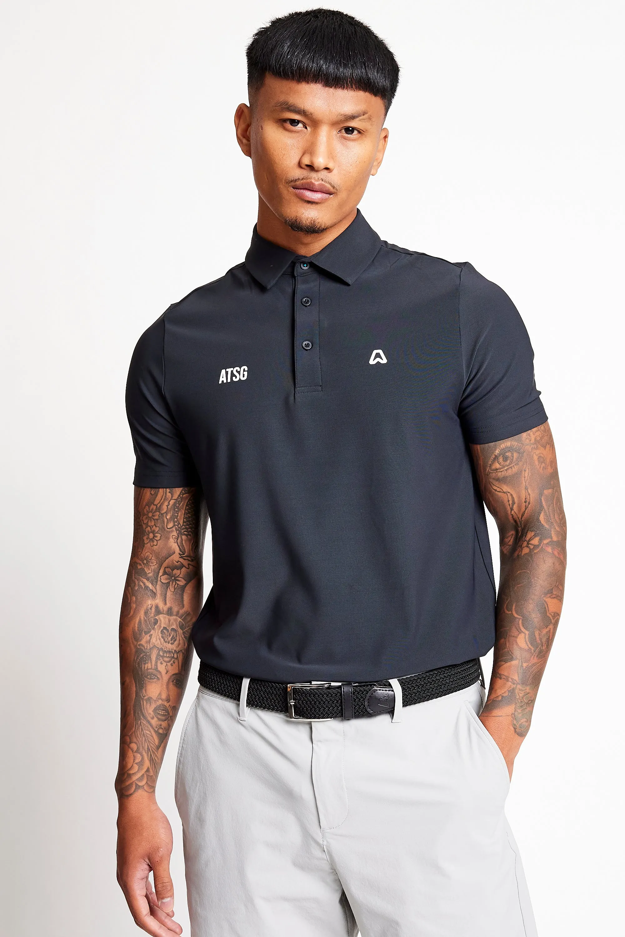 Slim Fit Stretch Golf Polo Shirt - Putter Black Premium Finish