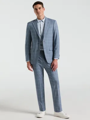 Slim Fit Windowpane Pattern Suit Pant On The Go